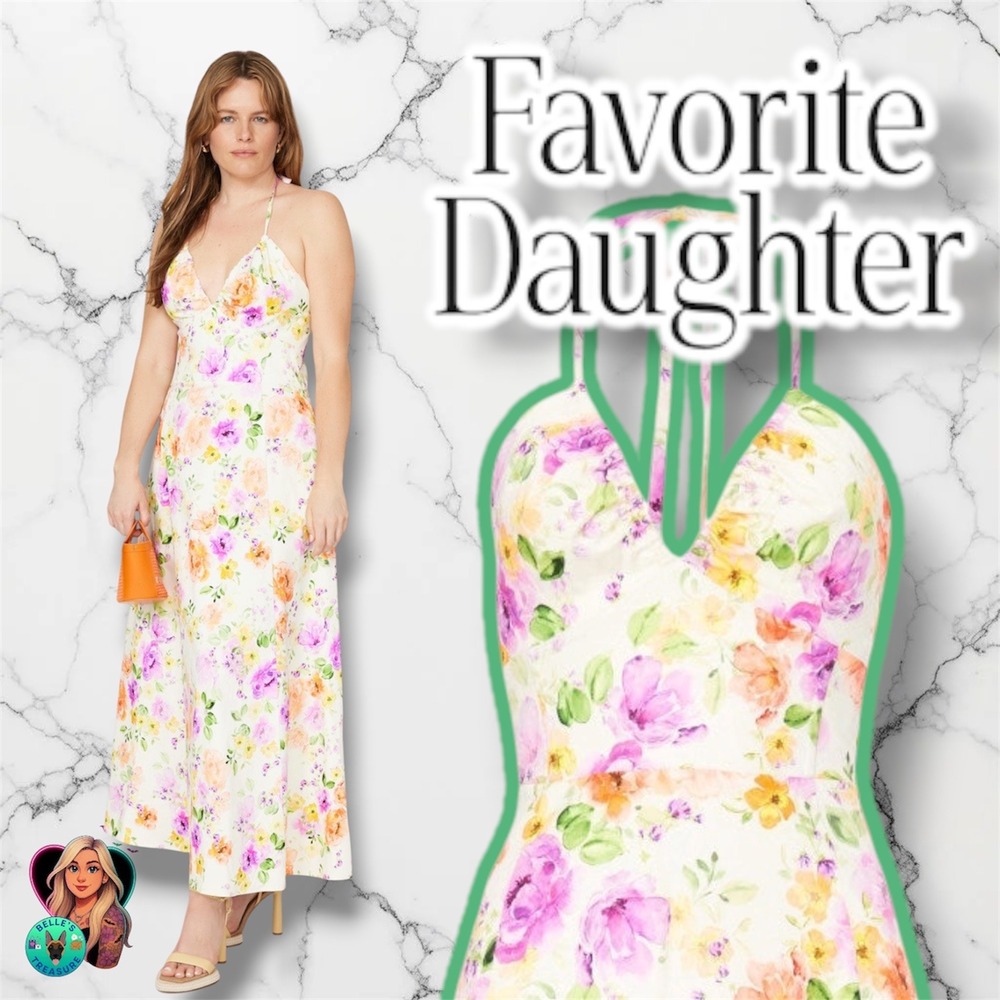Favorite Daughter Women's 14 Halting Traffic Dress Oahuβ Watercolor Halter Midi